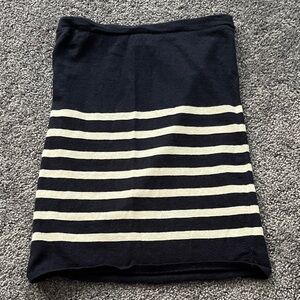Striped Navy and Cream Women's Tube Top